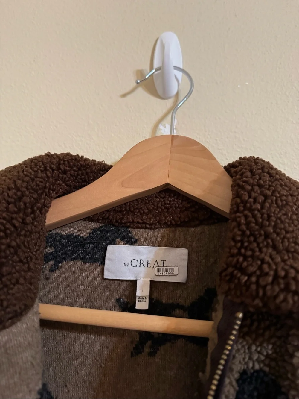 The Great. The Pasture Fleece Jacket Hickory 1 Small - Picture 2 of 5